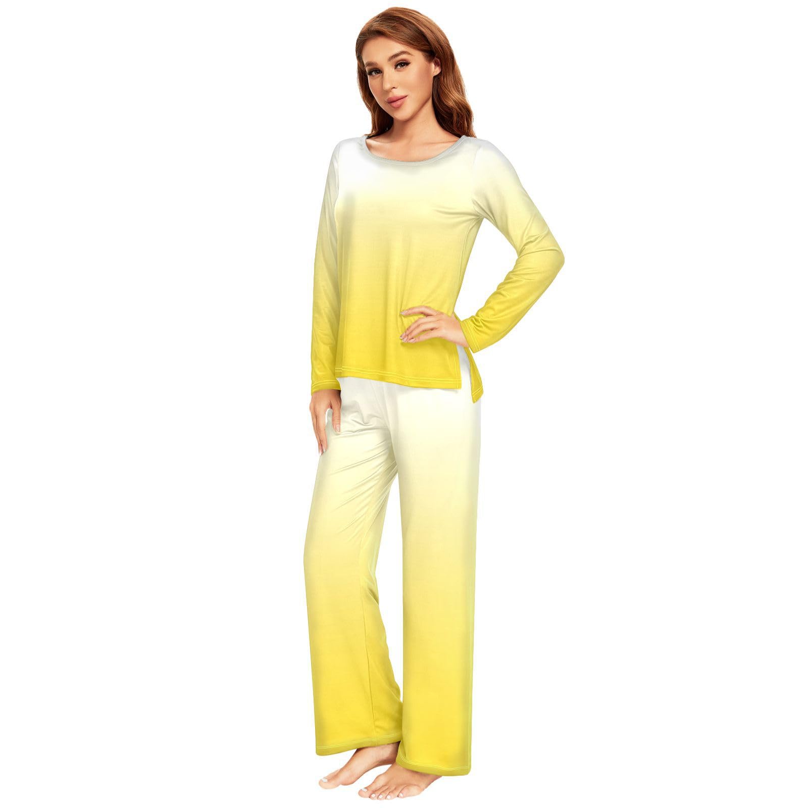 Women's Red Pajama Set - Long Sleeve Sleepwear Top & Pants Lounge Outfit 20801-1 | Cozy Loungewear for Winter Nights, Relaxing at Home, and Gift Giving