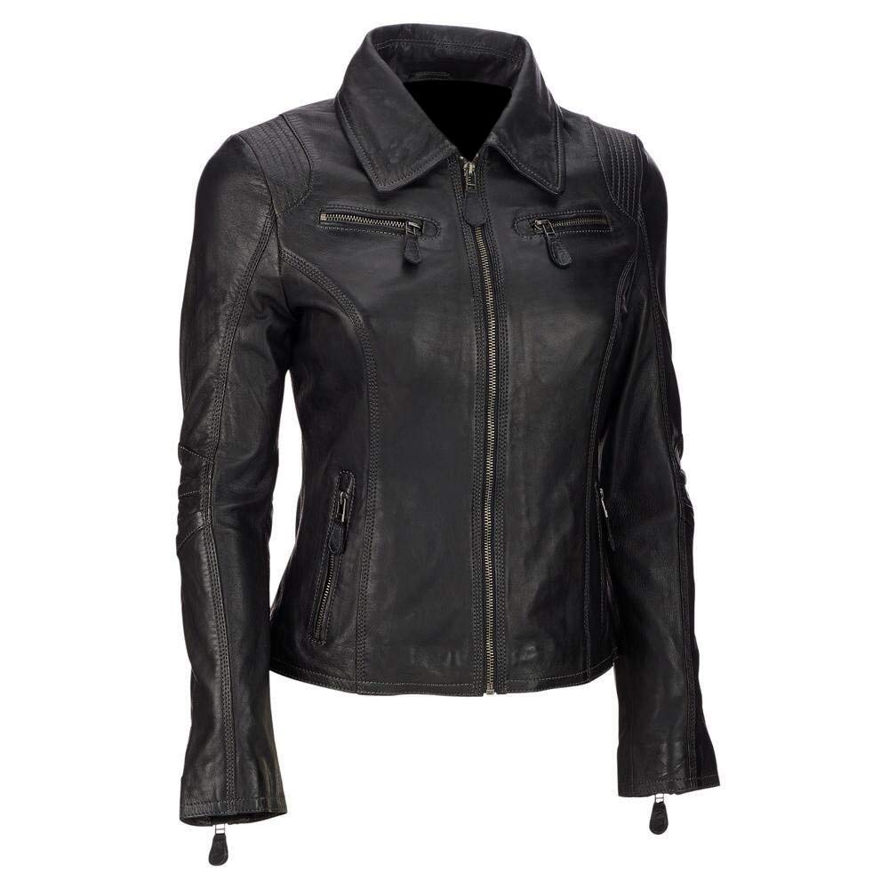 UZ Global Women's Short PU Leather Jacket - Faux Leather Biker Style Jacket for Casual Outfits & Night Out