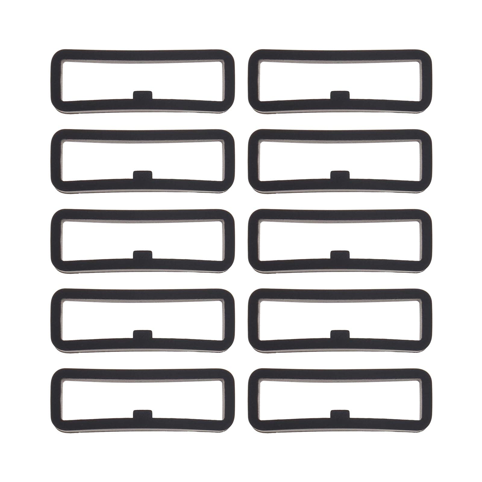 22/24mm Smartwatch Strap Ring Keeper - Black Silicone Band Loop for Sports & Fitness
