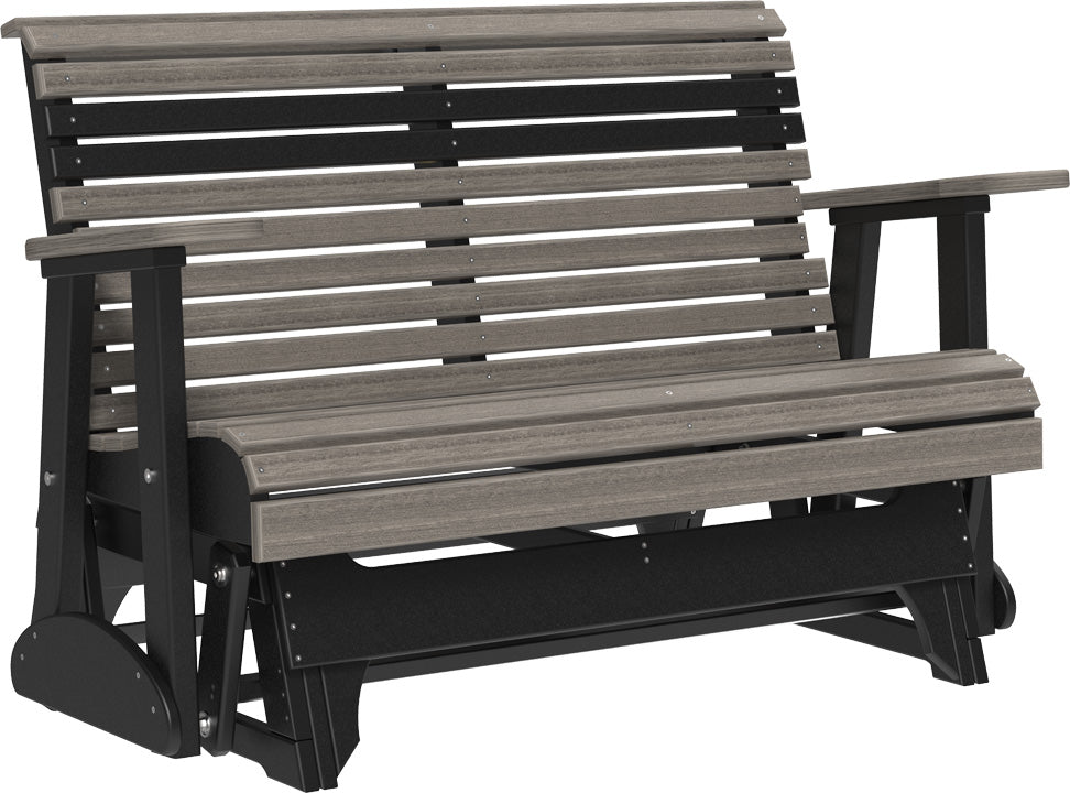 LuxCraft 4-Foot Plain Glider - Smooth & Comfortable Patio Swing for Outdoor Relaxation in Garden, Porch or Backyard