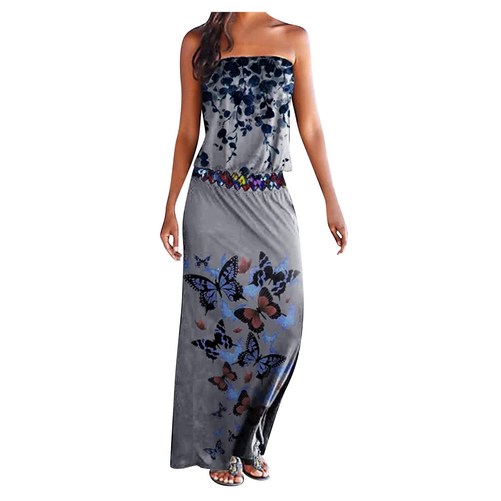 Boho Floral Sun Dresses for Women - Elegant Summer Casual & Wedding Guest Formal Dresses | Beach Vacation, Garden Party, Date Night Outfits