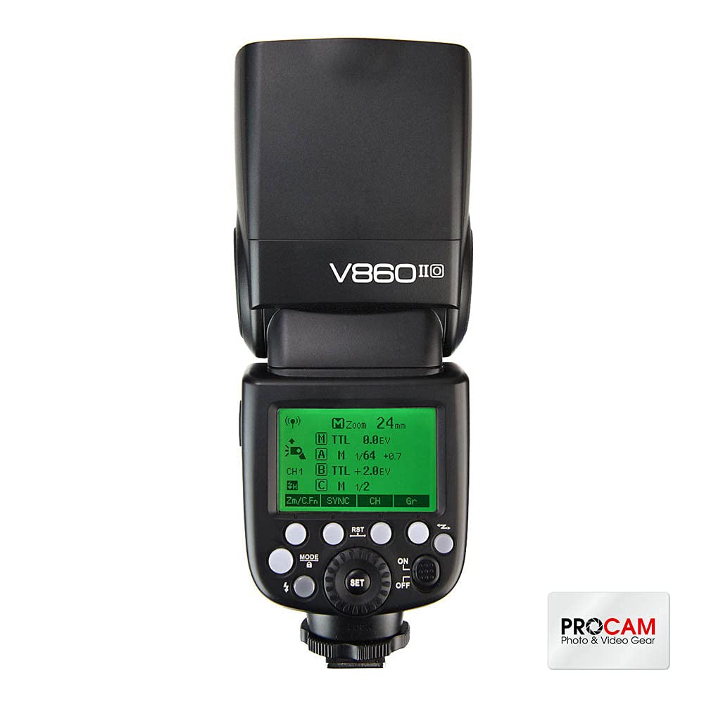 Godox VING V860IIO TTL Li-Ion Flash Kit for Olympus & Panasonic Cameras - Powerful Rechargeable Speedlite with LCD Display - Perfect for Wedding, Portrait & Event Photography (USA)