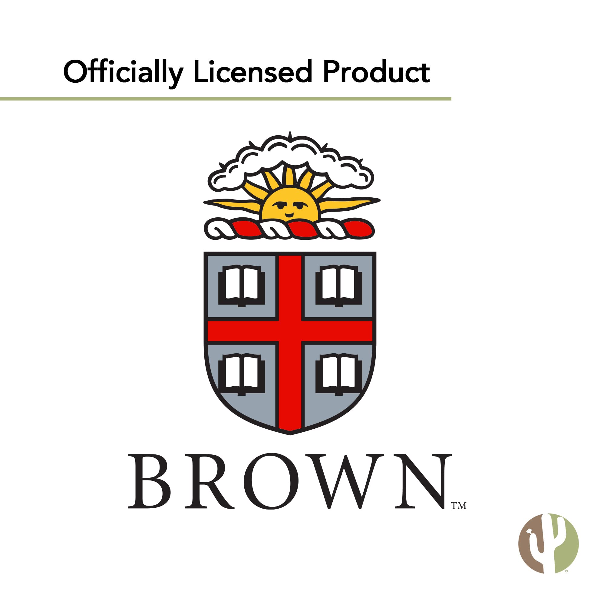 Desert Cactus Brown University Vinyl Decal Sticker - Waterproof Laptop, Water Bottle, Car, Scrapbook Decoration - Perfect for College Dorm, School Spirit, Football Game Days & Fan Gear