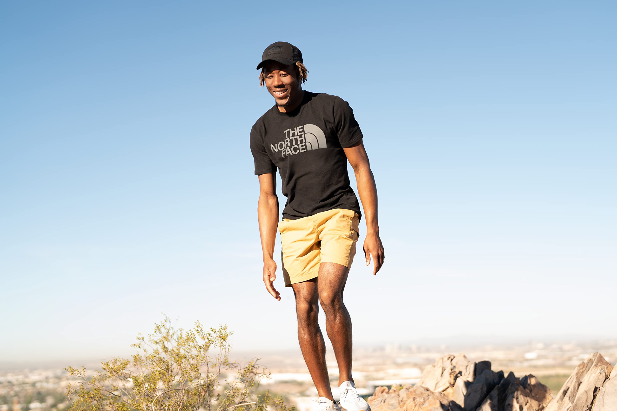 Men's Short Sleeve Half Dome Graphic T-Shirt - Aviator Navy & TNF White | Casual Wear, Outdoor Activities, Street Style Fashion