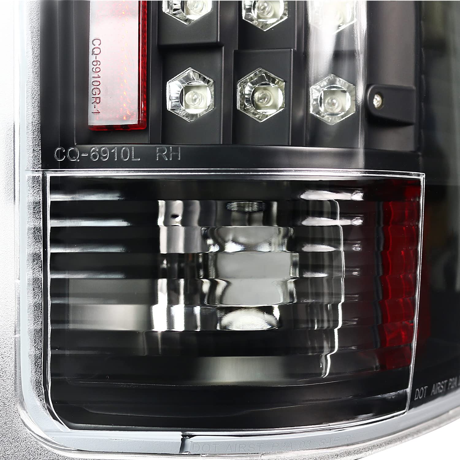 Spec-D Tuning LED Light Bar - Jet Black Housing with Clear Lens Projector Headlights & Black LED Tail Lights - Compatible with Chevrolet Silverado (Left + Right Pair) - Upgrade Your Truck Lighting for Night Driving & Off-Road Adventures