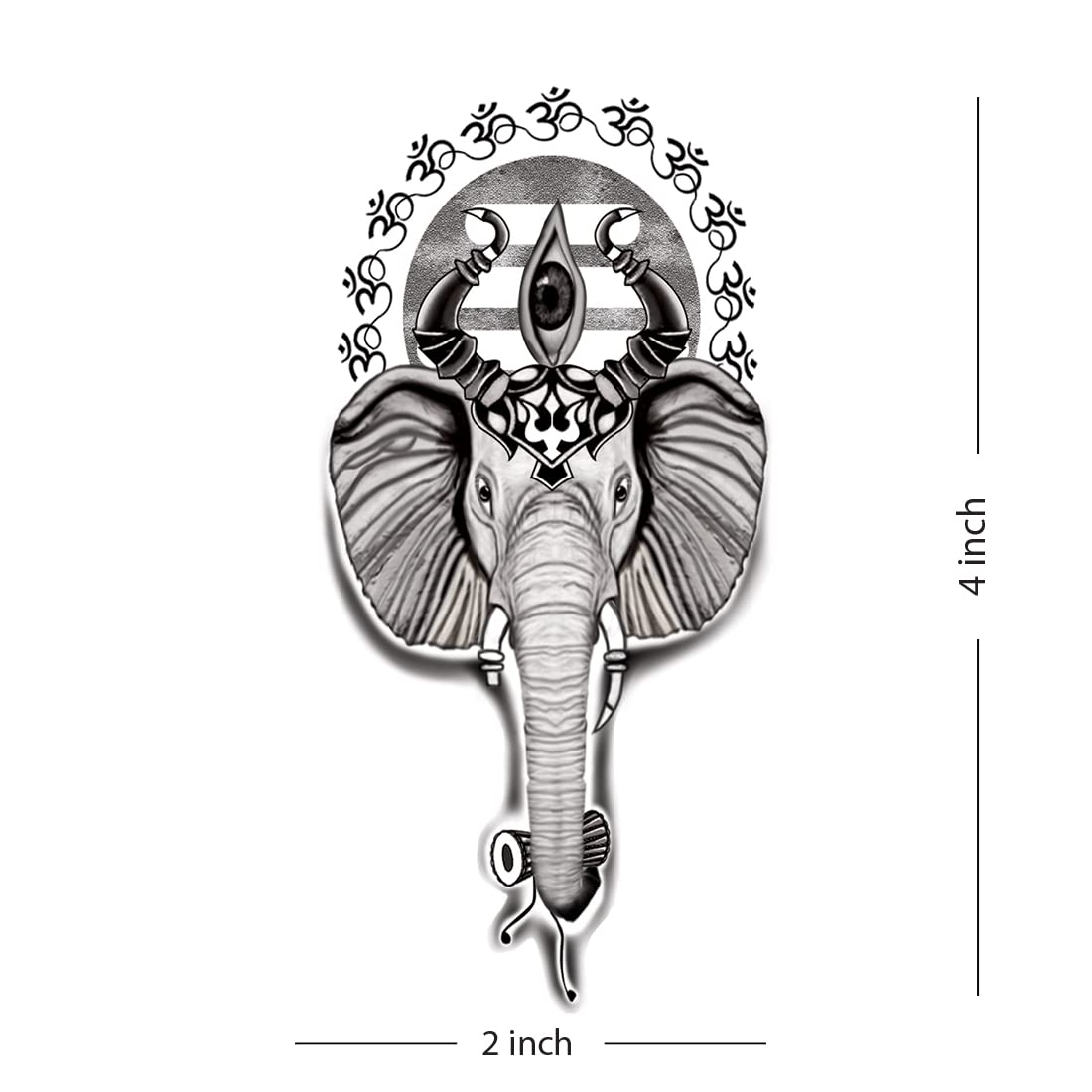 Waterproof Temporary Tattoos of Lord Ganesha & Shiva - Indian God Body Art for Men & Women | Perfect for Festivals, Parties & Spiritual Events
