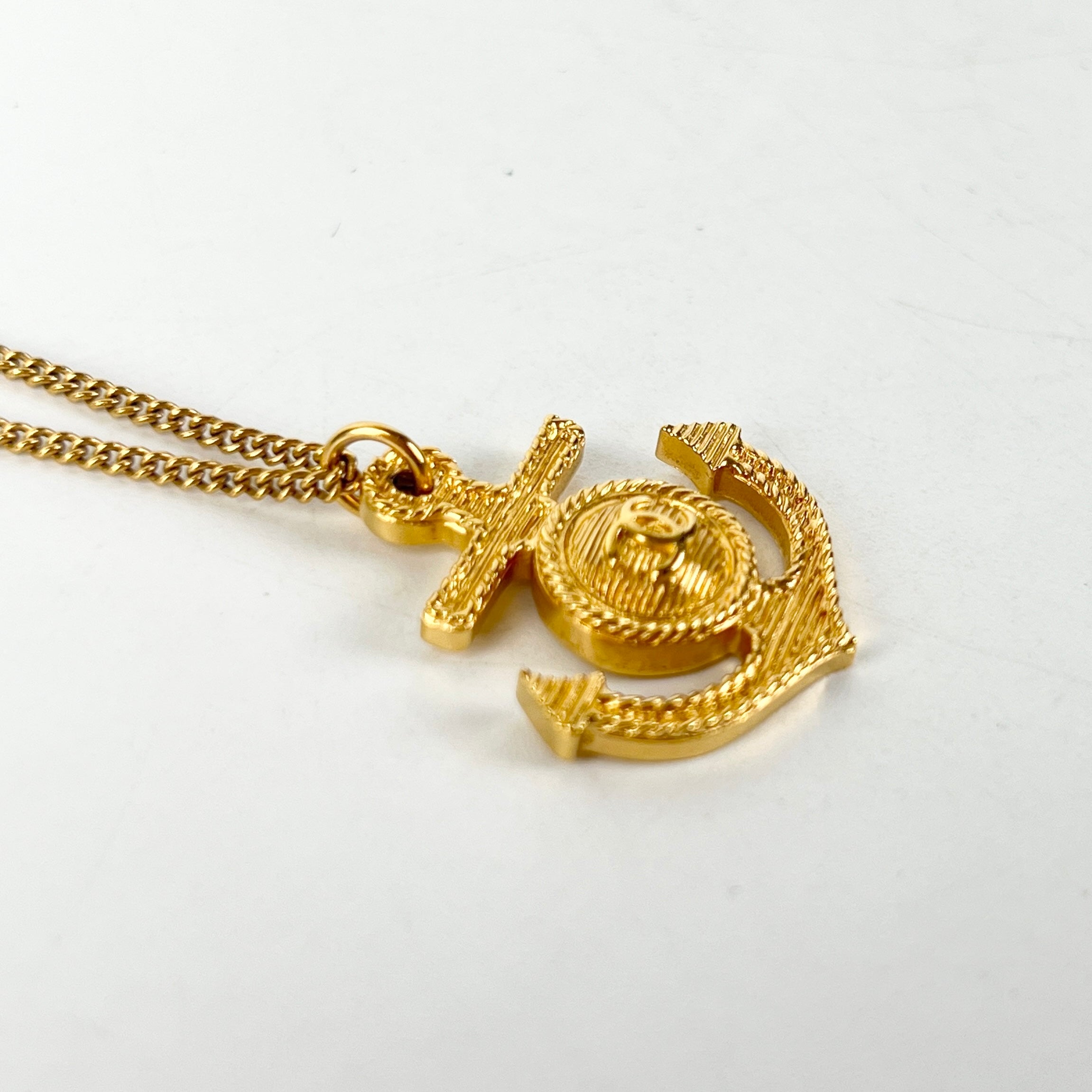 Chanel Anchor Necklace - Fashion Jewelry for Women, Elegant Gold Plated Pendant Necklace, Perfect Gift for Birthday, Anniversary & Valentine's Day - Ideal for Casual Wear, Parties & Special Occasions