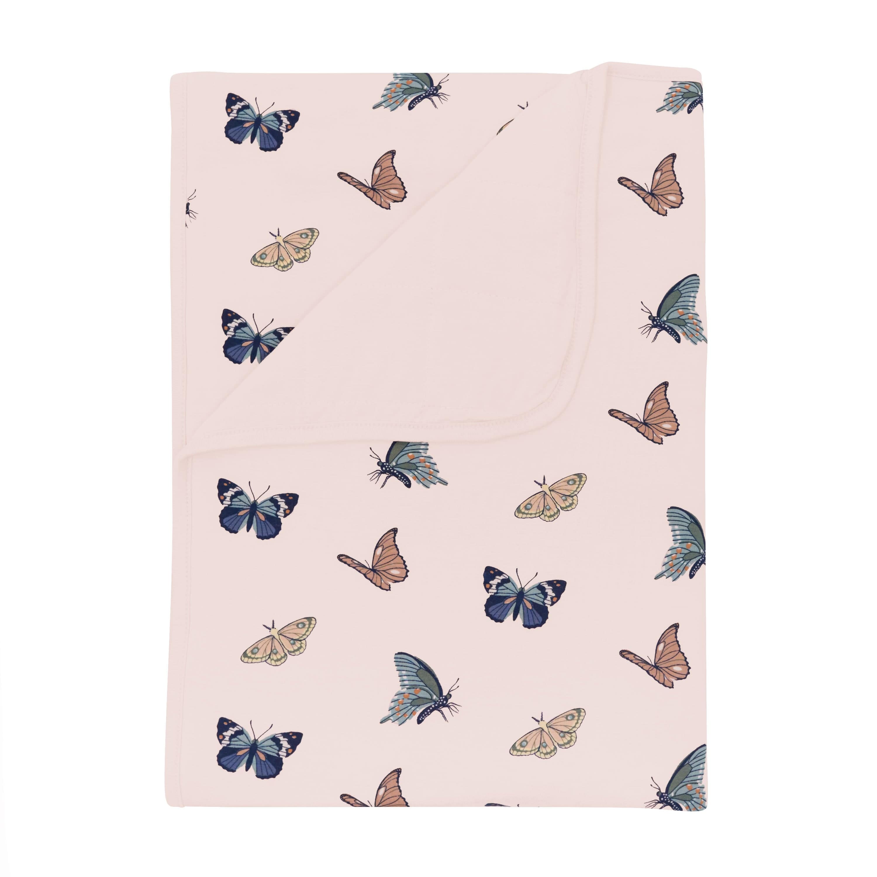 Soft Pink Butterfly Toddler Blanket - Cozy & Lightweight for Baby Girls - Perfect for Nursery, Stroller, and Nap Time