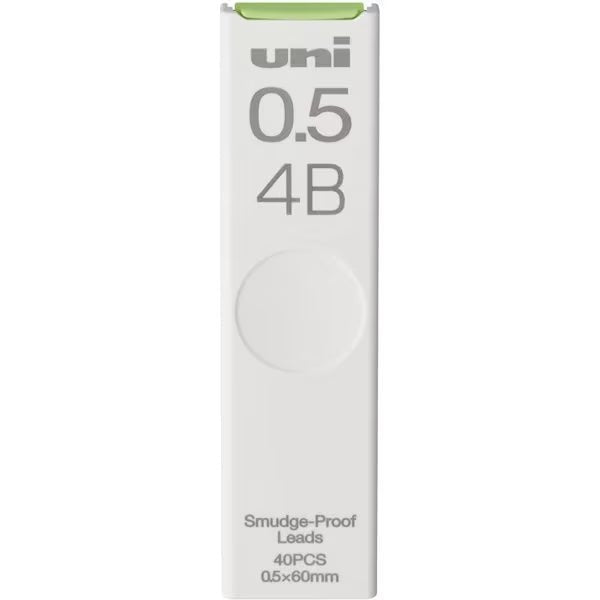 uni Mitsubishi Black Pencil Lead - 0.5mm HB Graphite Refills for Mechanical Pencils - Perfect for Writing, Drawing & Sketching in School, Office & Art Projects