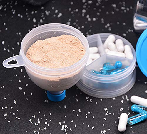Premium Protein Powder Funnel & Storage Container - 2 Pack for Easy Supplement Scooping & Organization - Perfect for Gym, Home & Travel Use