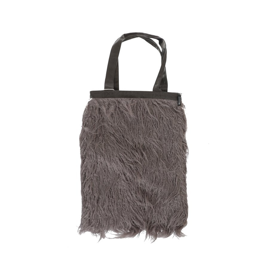 ROOTOTE Tall Furry Tote Bag - Stylish Gray Shoulder Bag for Women (285g) - Perfect for Work, Shopping & Travel Accessories