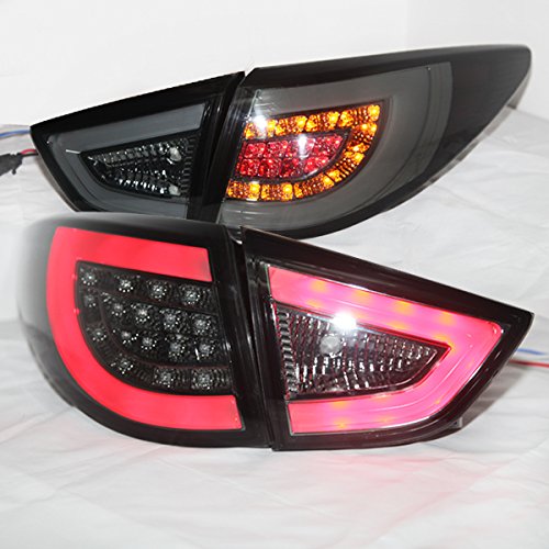 HYUNDAI Tucson IX35 LED Tail Lights (2009-2013) - Black Housing - High Visibility & Durable - Perfect for Night Driving & Custom Car Upgrades