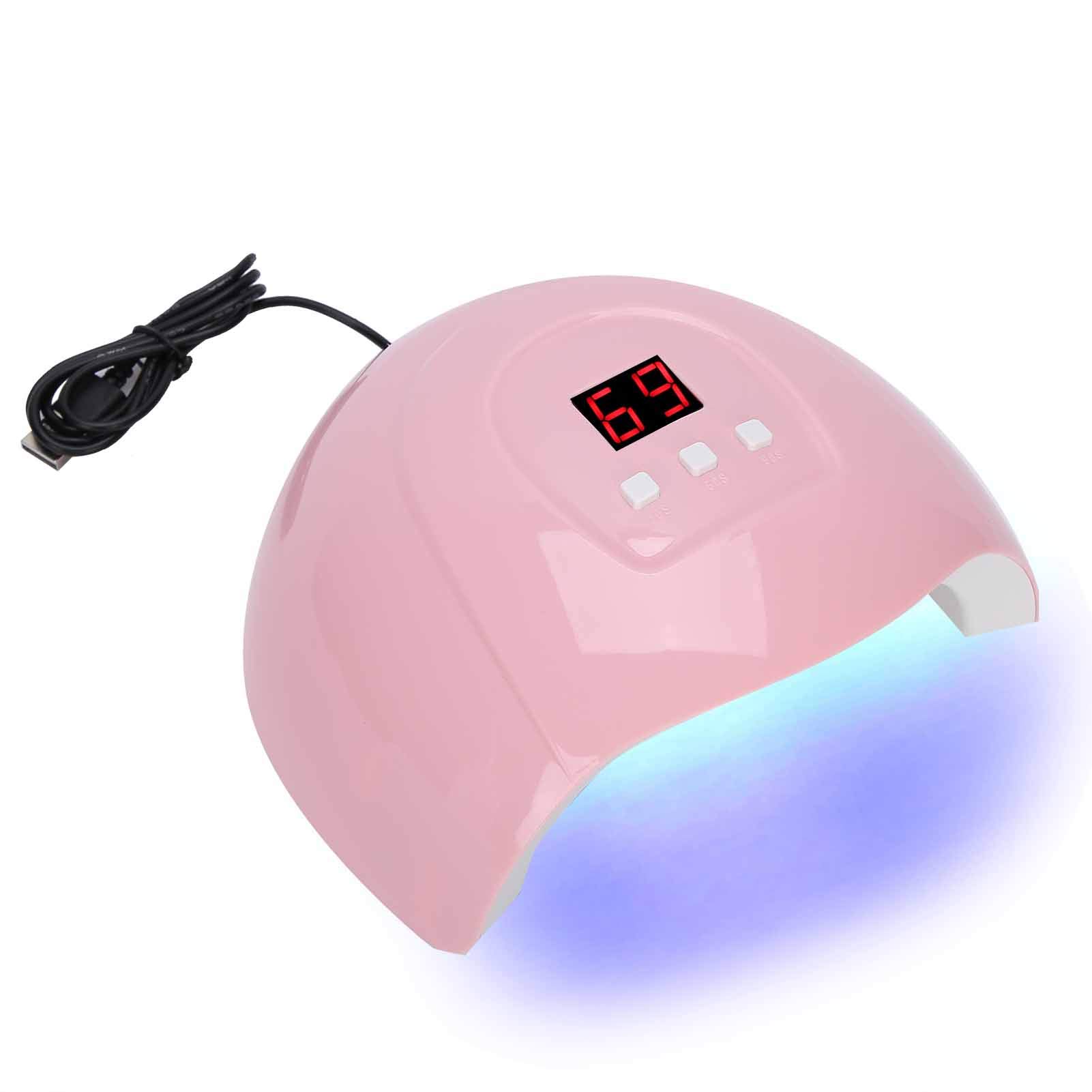 54W Professional UV LED Nail Dryer Lamp - Fast Curing Light for Gel Polish, Manicure & Pedicure - Perfect for Home Nail Salon, DIY Nail Art & Professional Use