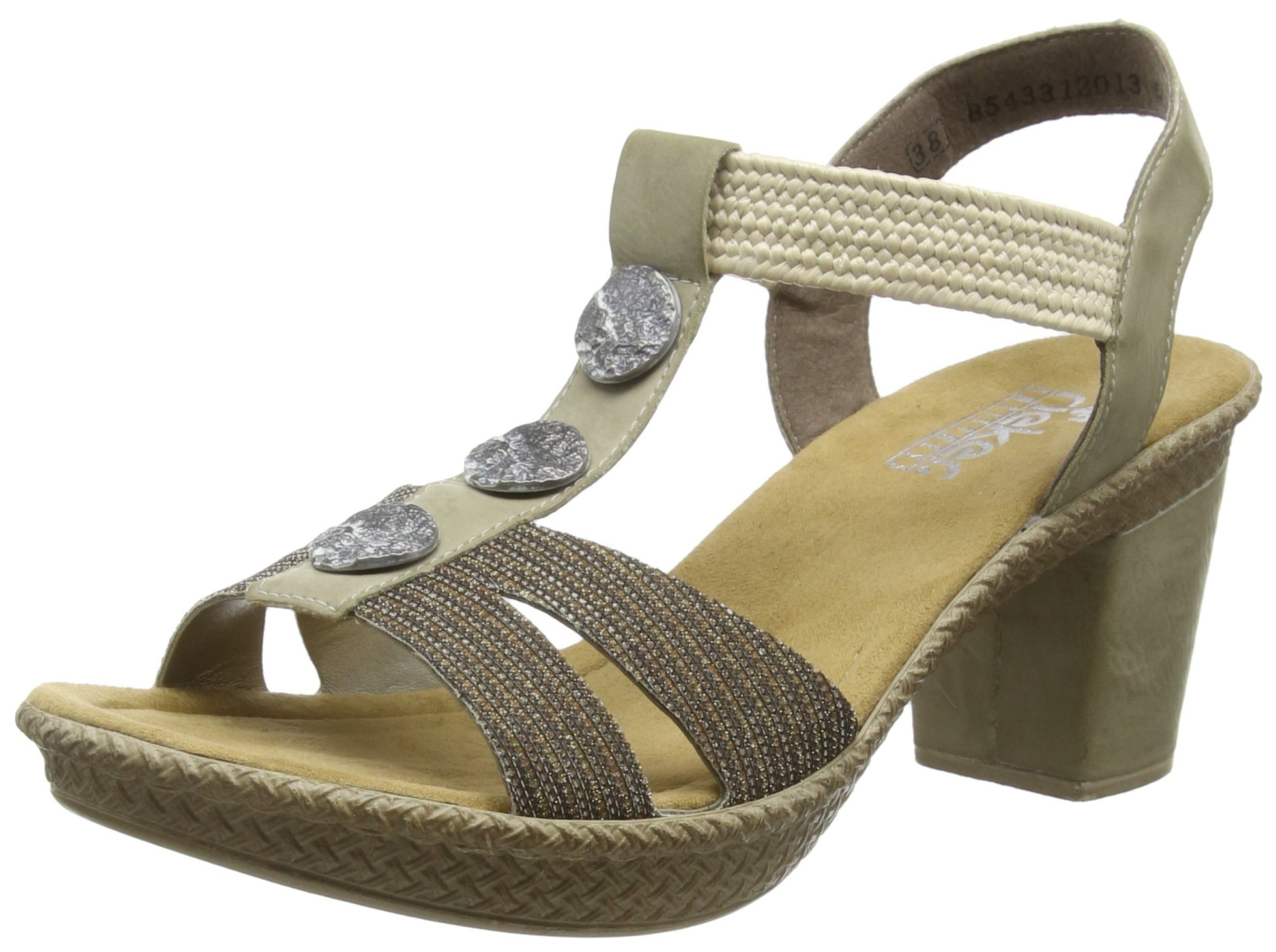 Rieker Women's Comfortable Synthetic Leather Sandals - Lightweight & Stylish for Summer, Beach, and Casual Wear