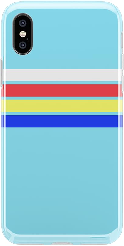 Teal Rainbow Stripes Color Block
