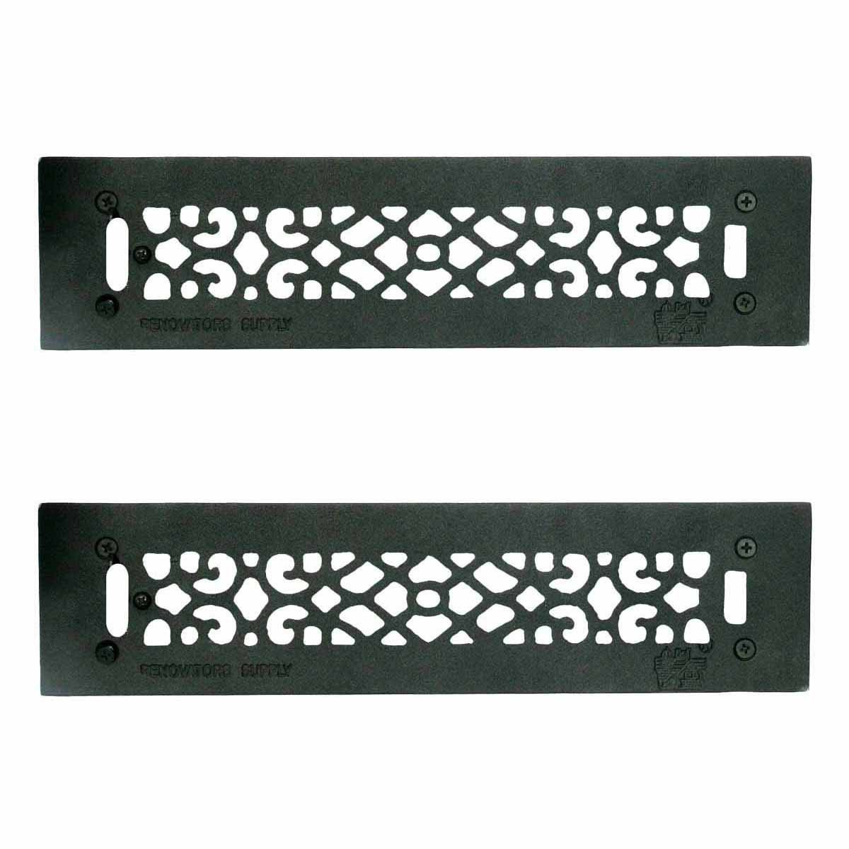 2-Pack Floor Mount Heat Register Louver Vent - Adjustable Airflow for HVAC Systems - Perfect for Home Renovation & Room Ventilation