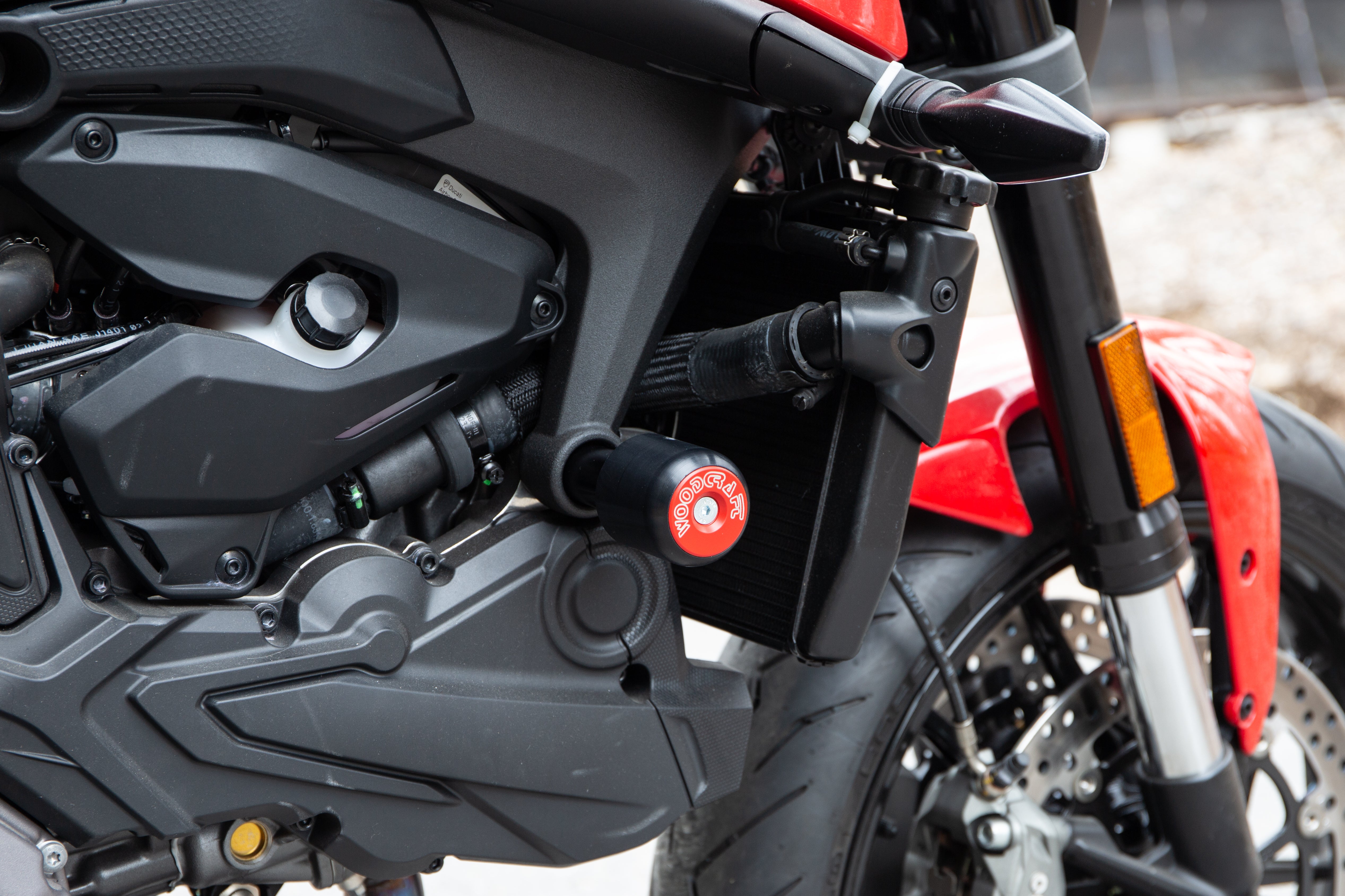 Ducati Monster 937 Frame Slider Kit with Pucks - Motorcycle Crash Protection for Enhanced Safety - Perfect for Street Riding and Track Days