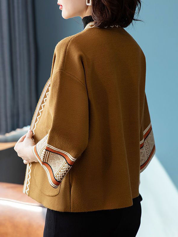 Open Front Women's Knit Cardigan with Pockets - Cozy Loose Fit Long Sleeve Sweater for Mothers, Casual Outfits & Layering in Fall/Winter