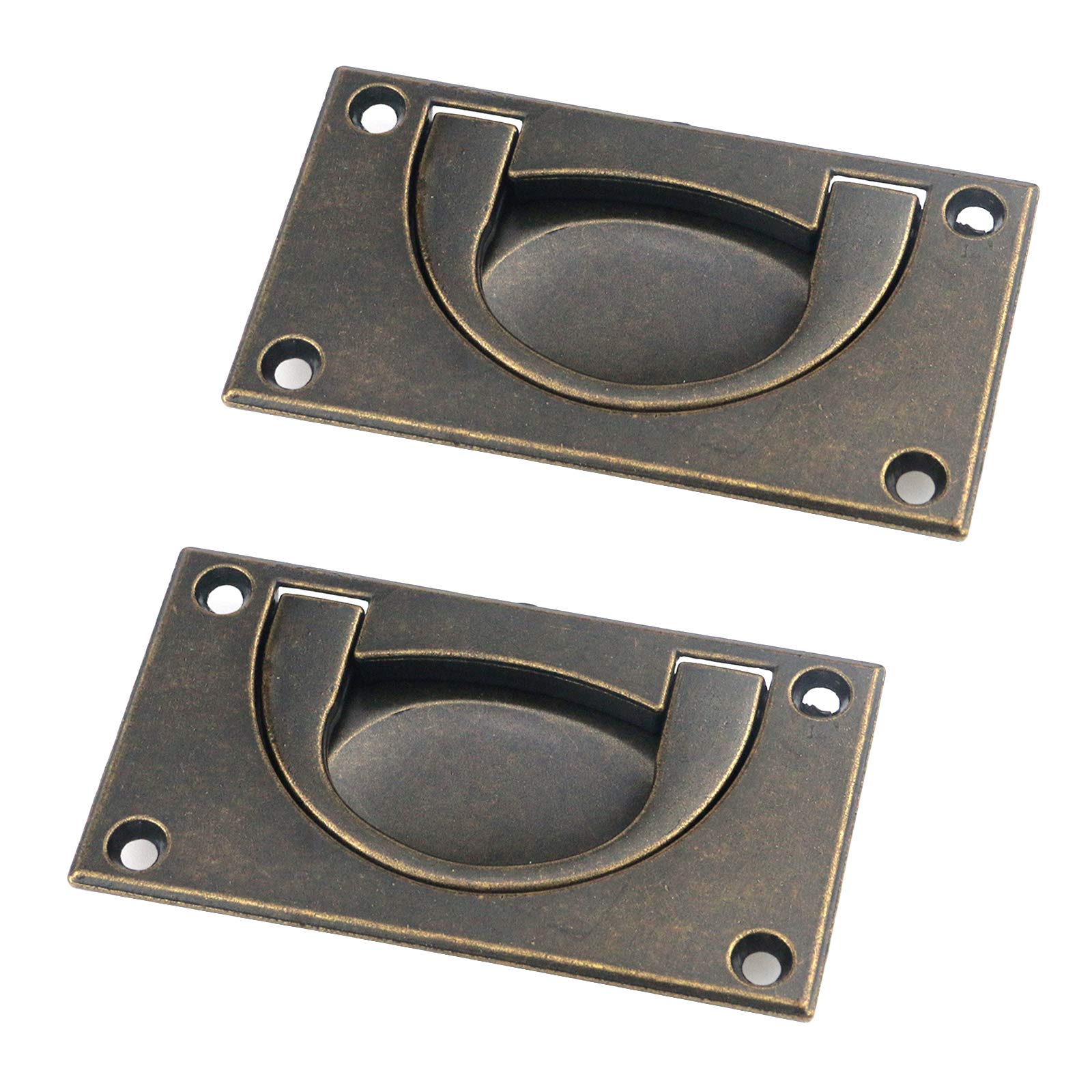 Tulead Zinc Alloy Flush Pull Handles - Pack of 2 for Sliding Doors & Cabinets