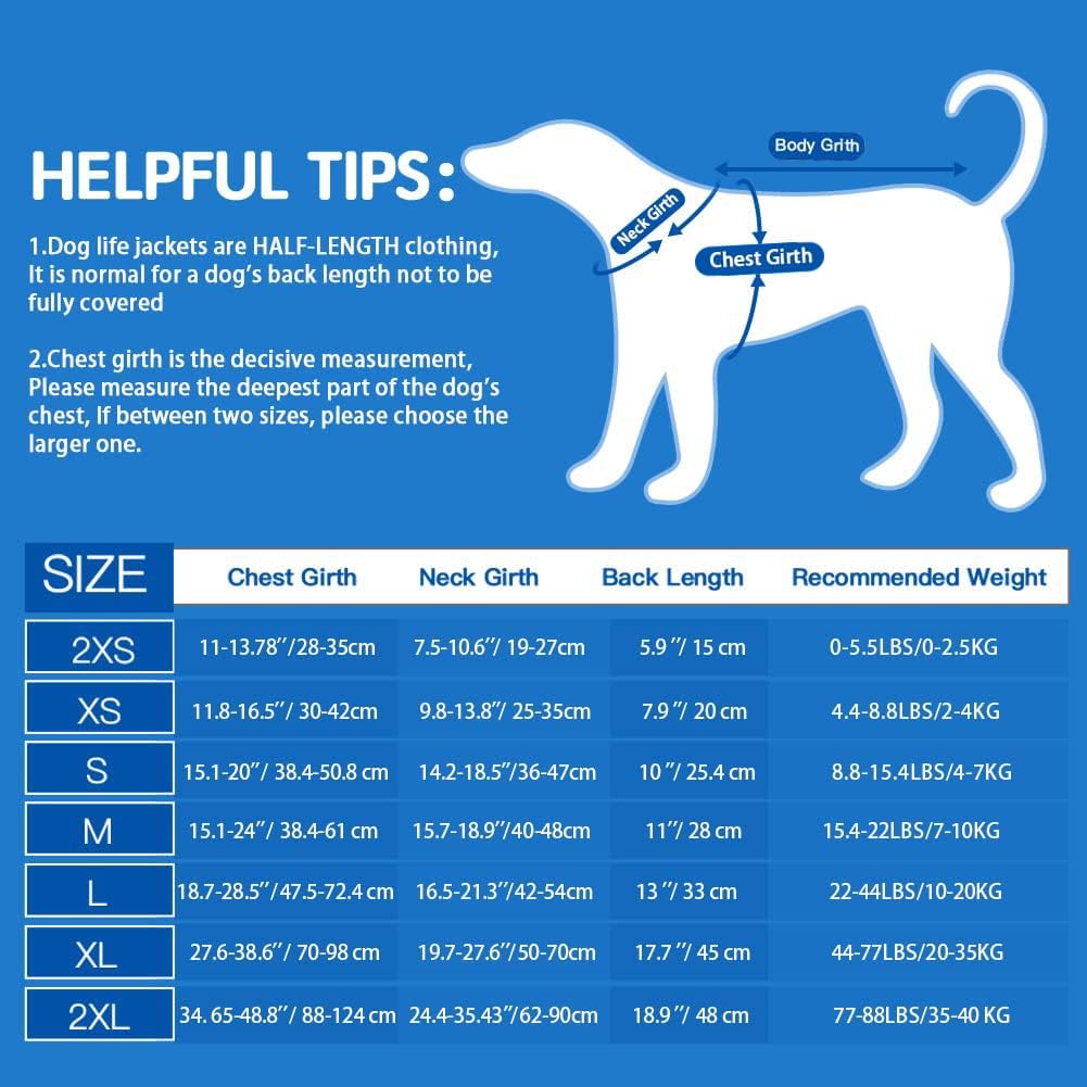 Doglay Adjustable Dog Life Jacket for Swimming & Boating - Reflective Safety Vest with Superior Buoyancy for Small, Medium & Large Dogs - Perfect for Pool, Beach & Water Activities