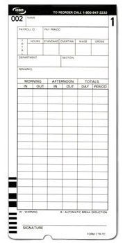 TCS (1000 Count) Time Cards for The ICON CT-900 Time Clock, Form CTR-TC - Perfect for Employee Time Tracking in Offices, Retail Stores & Small Businesses