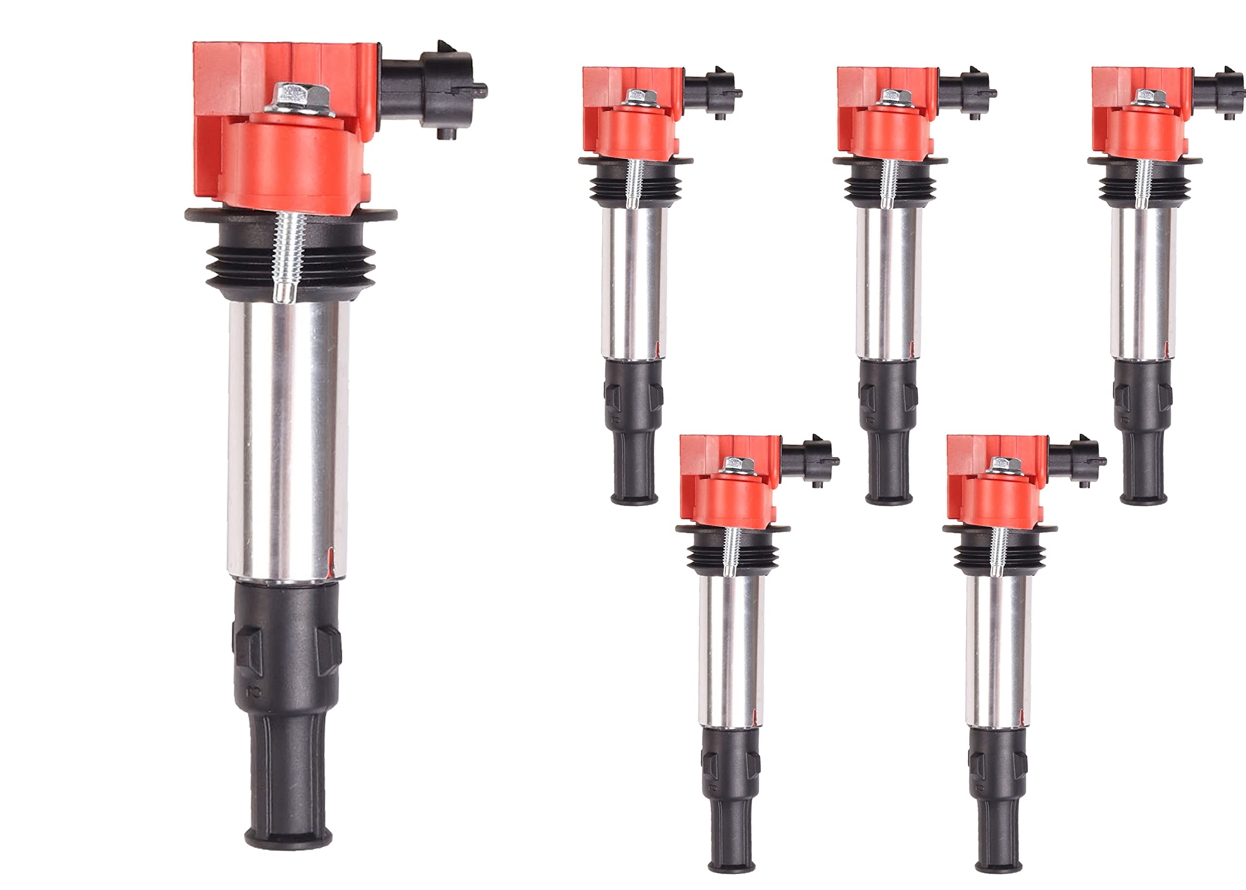 ENA 6-Pack Ignition Coils 2.8L 3.6L V6 Compatible with Saab 9-3 Aero, Cadillac CTS STS SRX, Buick Enclave LaCrosse Rendezvous, Chevy Traverse (2004-2009) - Replacement for UF375 C1508 - Improves Engine Performance & Fuel Efficiency