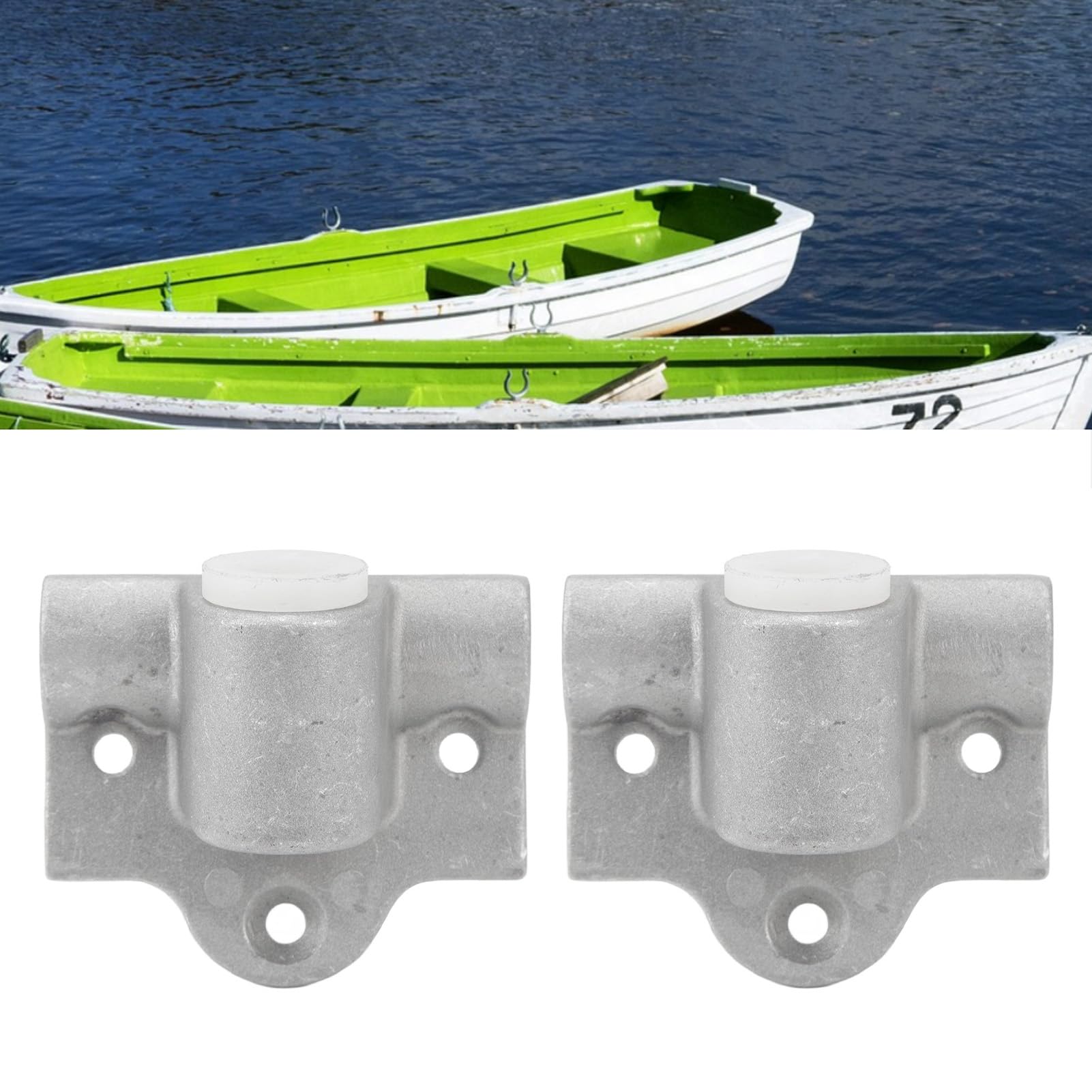 **Rust-Proof Aluminum Oar Lock Socket with Built-In Nylon Bearings – Easy Installation & Portable for Rowboats, Kayaks, and Canoes – Perfect for Fishing, Camping, and Water Sports**