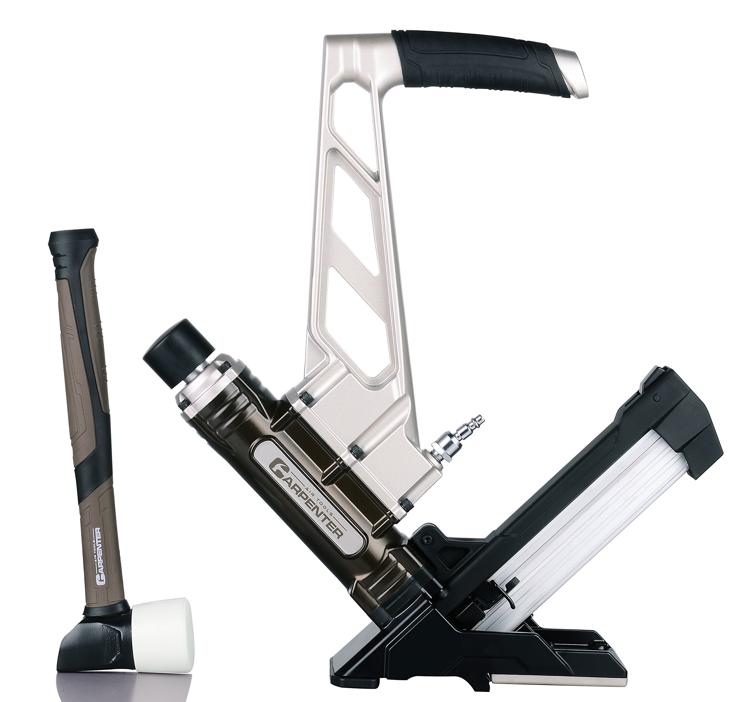 CFL5016 Carpenter Pneumatic 3-in-1 Flooring Nailer & Stapler with 7-Year Warranty - Professional Hardwood Floor Installation Tool for DIY & Construction Projects