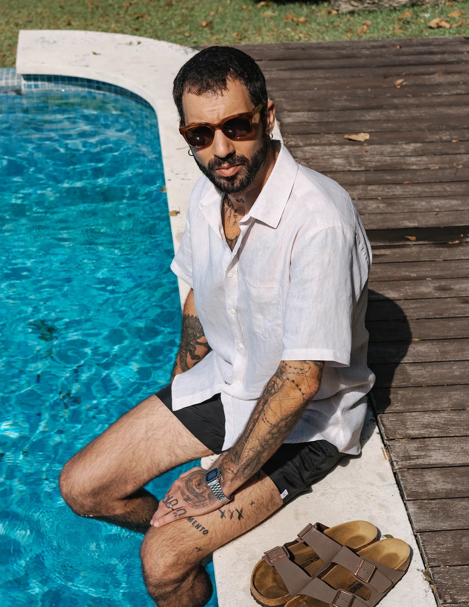 Men's Linen Short Sleeve Shirt - Breathable & Lightweight for Summer - Perfect for Beach, Travel & Casual Wear