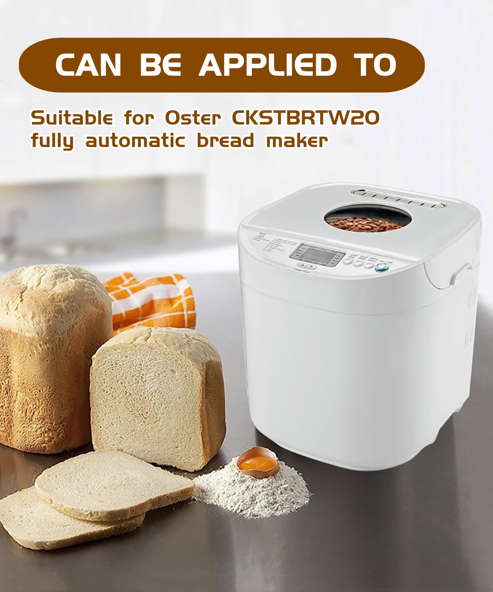 2pcs Replacement Kneading Blades for Oster CKSTBRTW20 Bread Machine - Compatible with Oster Bread Maker Paddles (Not Universal) - Perfect for Homemade Bread Baking & Dough Kneading