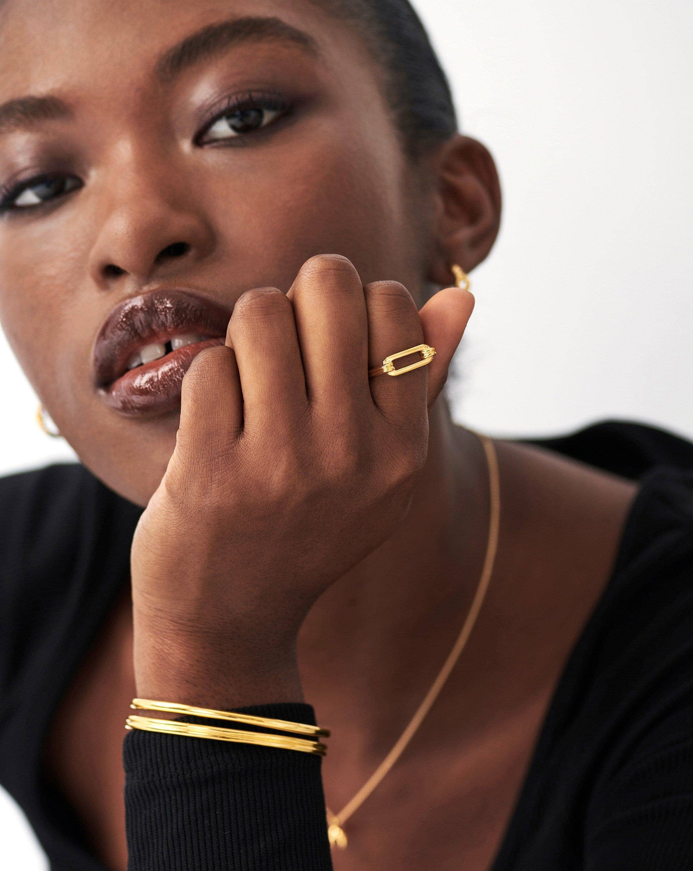 18k Gold Vermeil Ovate Ring - Elegant Minimalist Jewelry for Women | Perfect for Everyday Wear, Gifts & Special Occasions