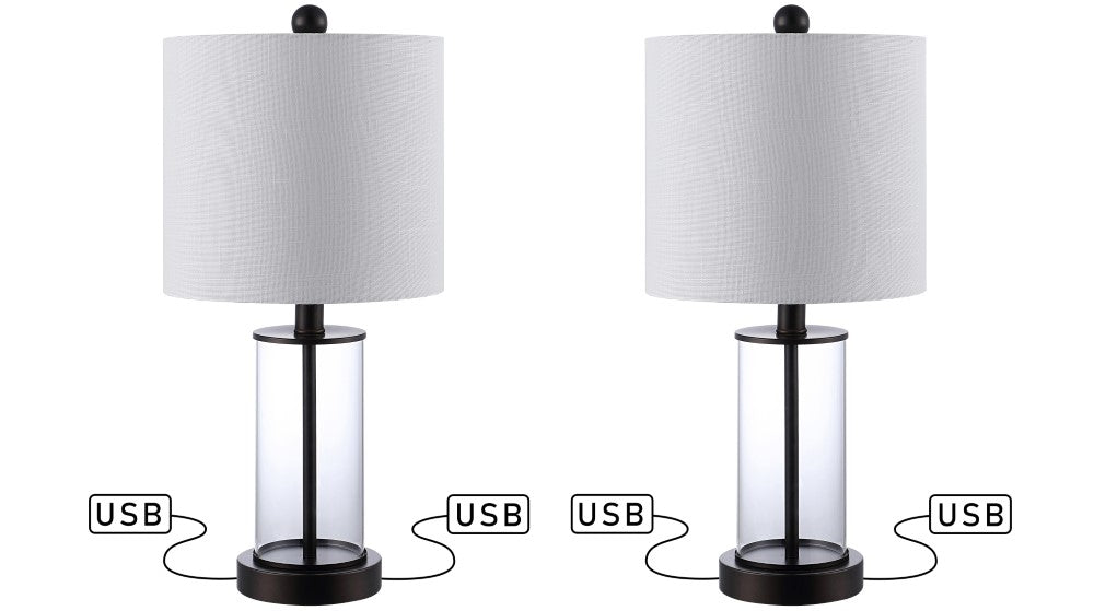 Modern USB Charging LED Table Lamp - Touch Control, Dimmable, 21