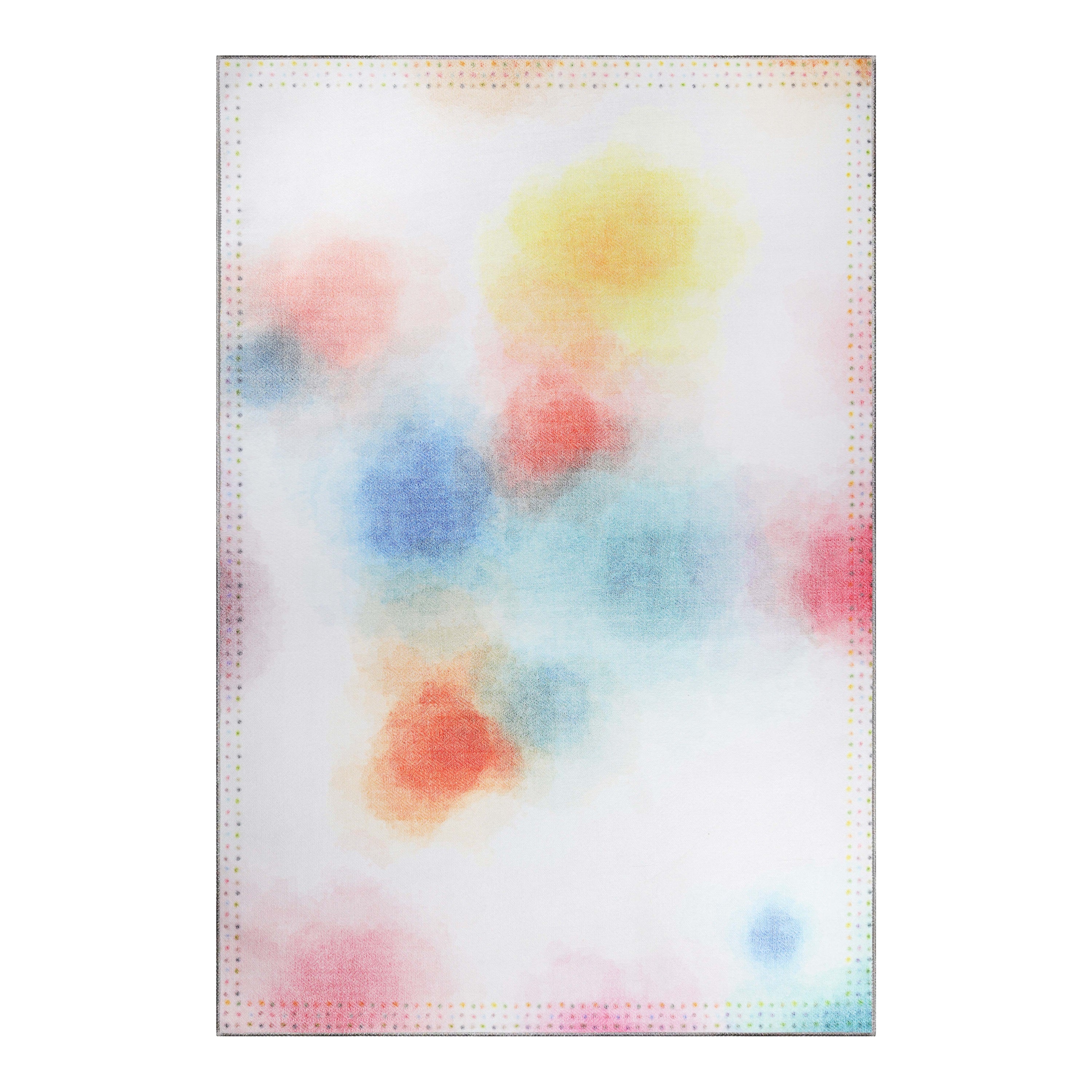 Blossom Kids Non-Slip Area Rug - Colorful Playroom Rug with Anti-Skid Backing for Nursery, Bedroom & Play Areas | Soft Kids Floor Mat for Safety & Style