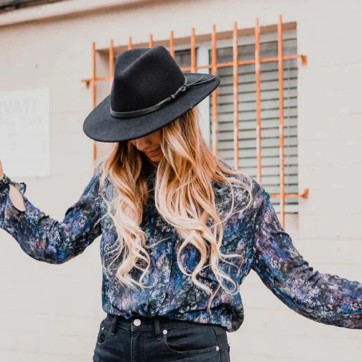Stylish Billie Fedora Hat for Women - Trendy Wide Brim Sun Hat for Outdoor Activities, Beach, and Summer Fashion