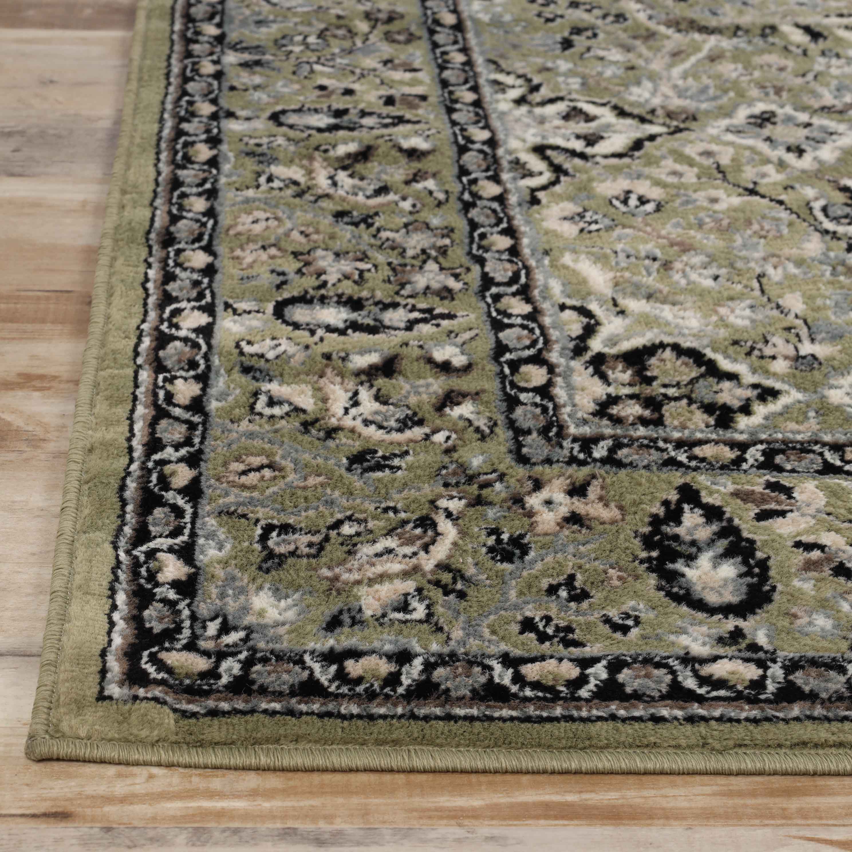 Radcliffe Traditional Floral Medallion Indoor Area Rug - Soft Non-Slip Living Room Carpet for Home Decor | Perfect for Bedroom, Dining Room & Office