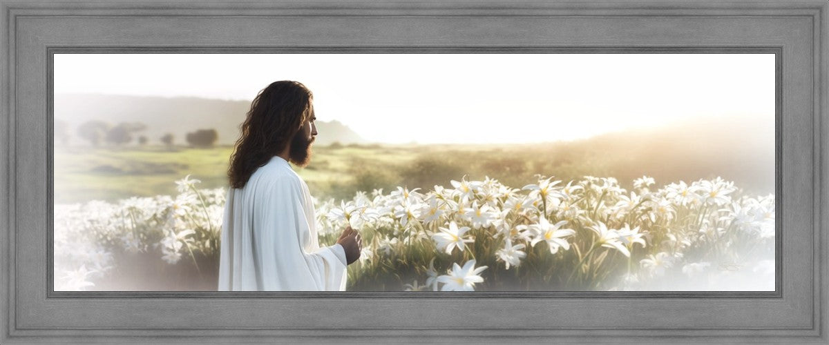 Consider The Lilies - Inspirational Christian Wall Art Decor for Home, Office & Church | Perfect for Gifts, Bible Study & Faith-Based Interior Design
