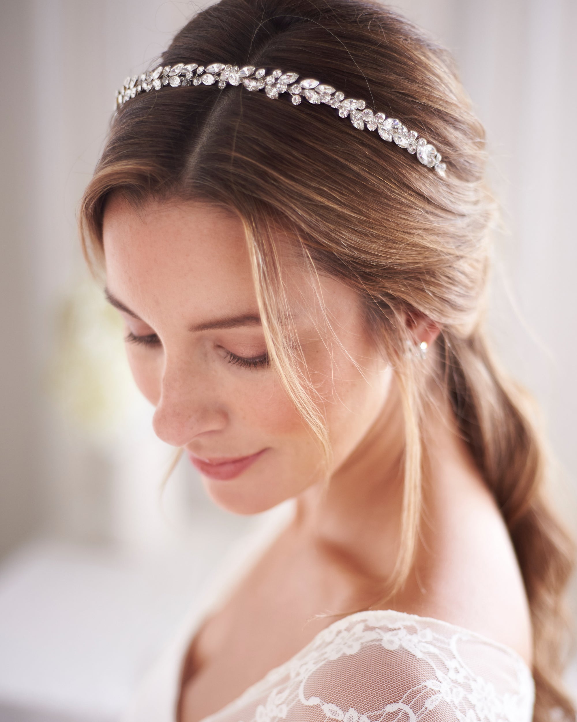 Ana Dainty Headband - Elegant Women's Hair Accessory for Everyday Wear, Weddings & Special Occasions | Adjustable Comfort Fit