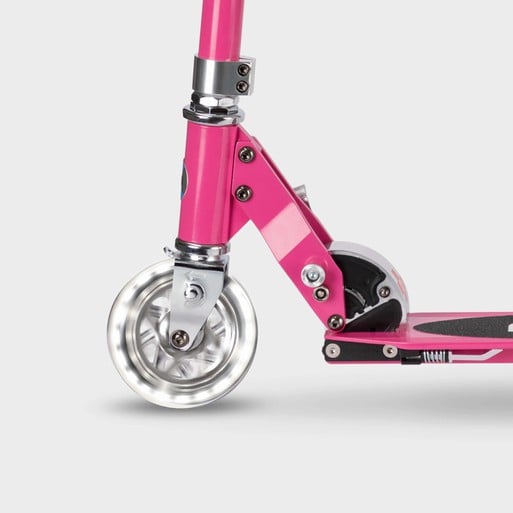 Micro Sprite Kids LED Scooter - Pink 3-Wheel Light Up Kick Scooter for Boys & Girls Ages 5-12 | Fun Outdoor Ride-On Toy for Park, Sidewalk & Neighborhood Adventures