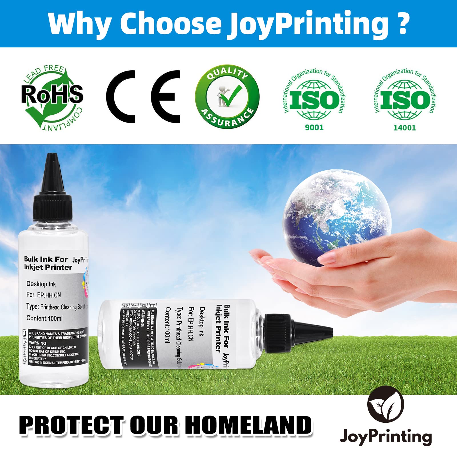 JoyPrinting 2X Printhead Cleaner Kit for Epson/HP/Canon/Brother/Lexmark/Kodak/Samsung Inkjet Printers - 100ml & 10ml Premium Syringe Nozzle Cleaning Solution - Perfect for Clogged Print Heads & Maintenance