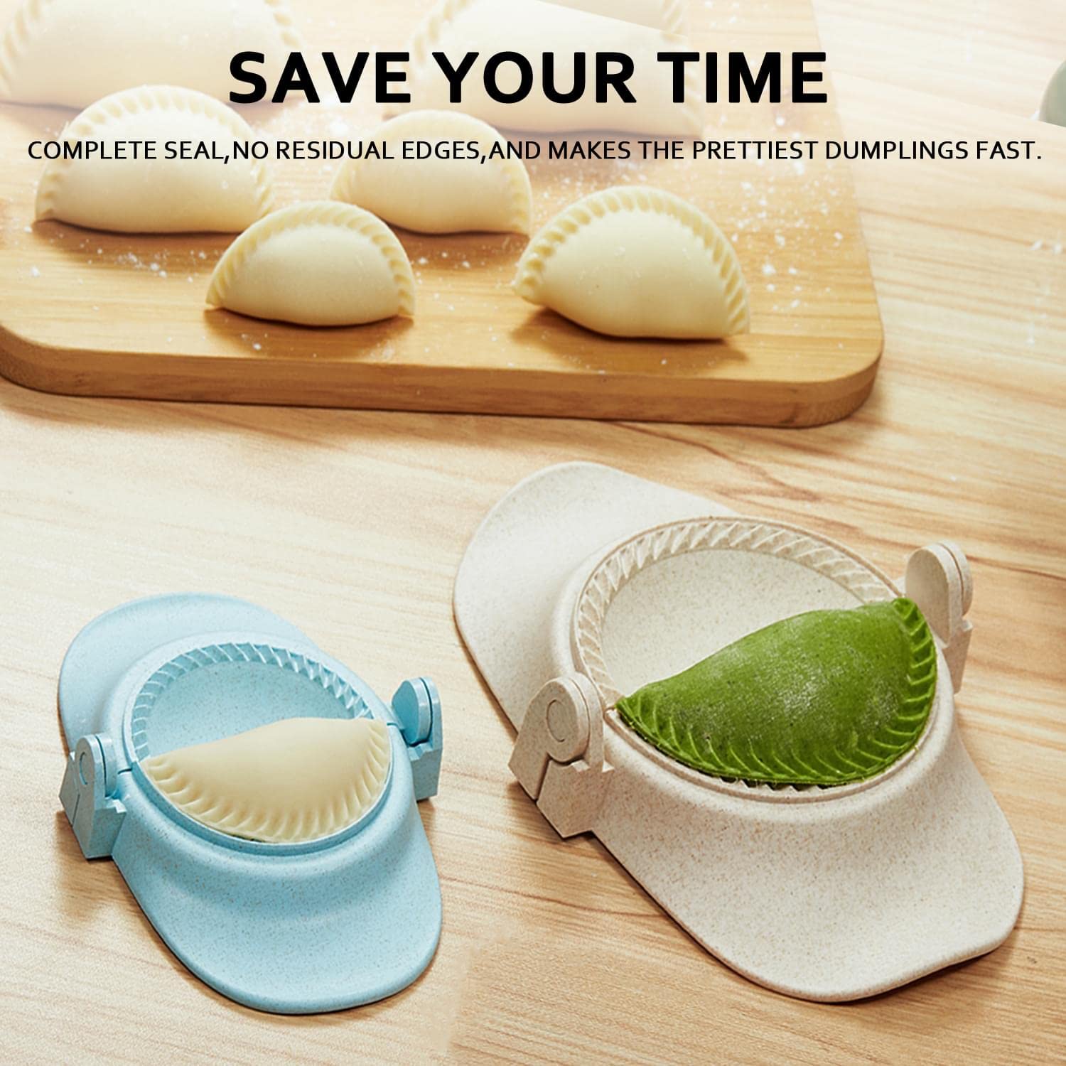 5-Inch Extra Large Empanada Maker Press - Dumpling Maker Set with Dough Cutter for Pierogi, Pastelitos, Calzone & Chinese Dumplings | Perfect for Home Cooking, Party Snacks & Meal Prep