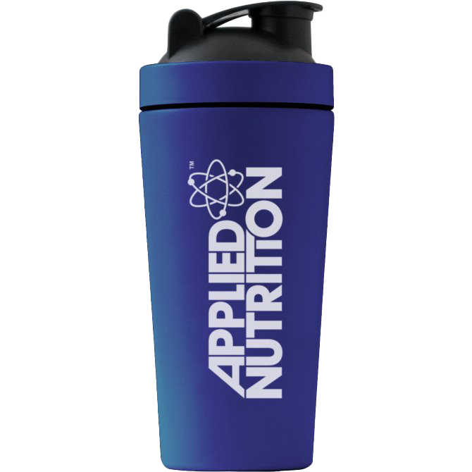 Applied Nutrition Blue Steel Shaker Bottle 750ml - Premium Protein Mixer for Gym, Workout & Sports | BPA-Free Leakproof Water Bottle for Protein Shakes & Smoothies