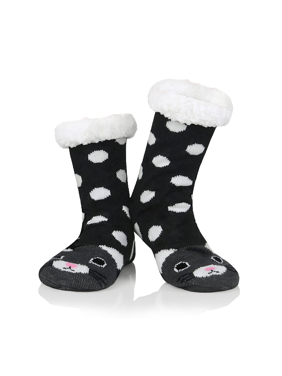 Century Star Non-Slip Grip Slipper Socks for Women - Warm Fuzzy Fluffy House Socks - Perfect for Winter, Christmas Gifts & Cozy Home Wear