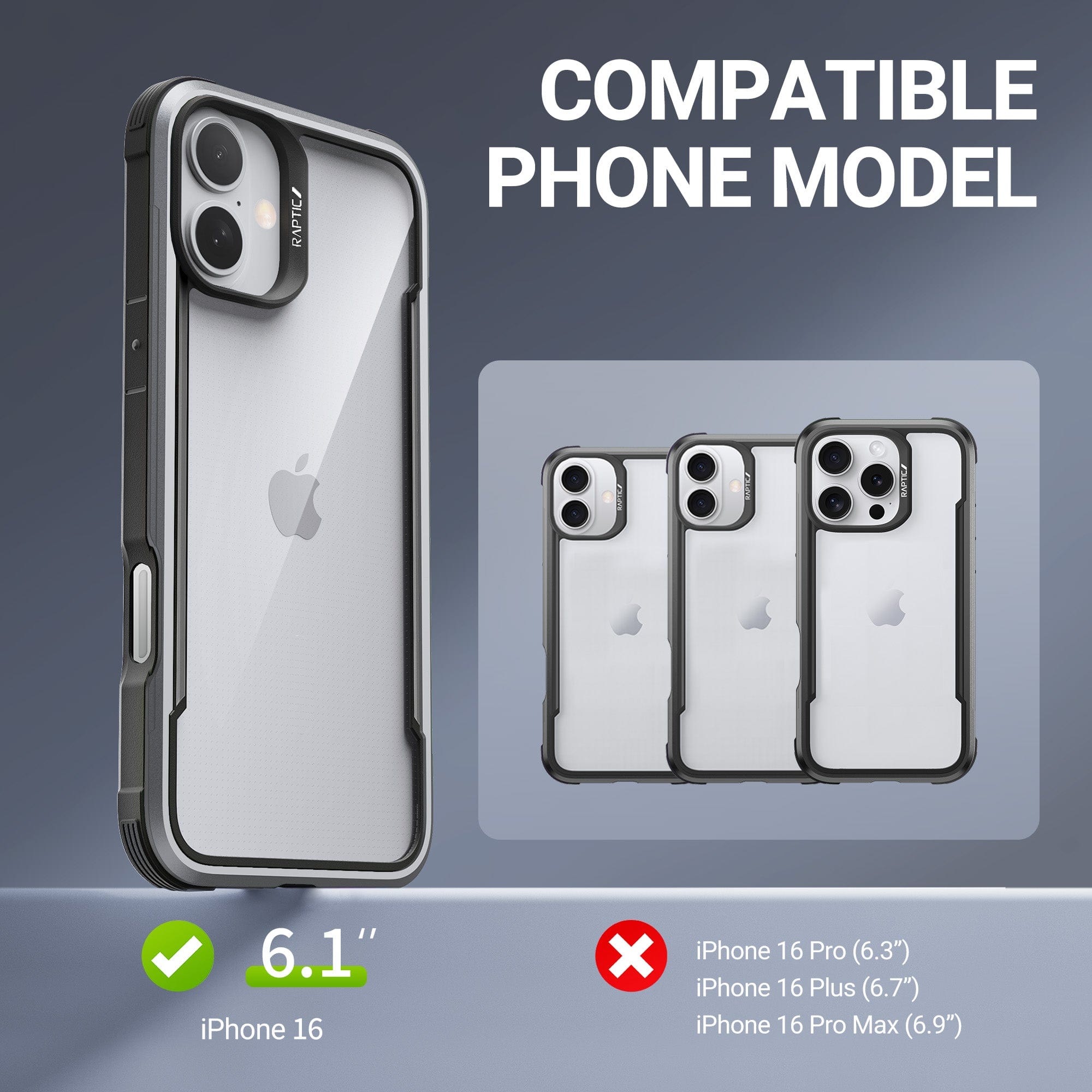 Premium Raptic Shield MagSafe Case for iPhone 16 - Shockproof & Magnetic Protection - Perfect for Work, Travel & Outdoor Adventures