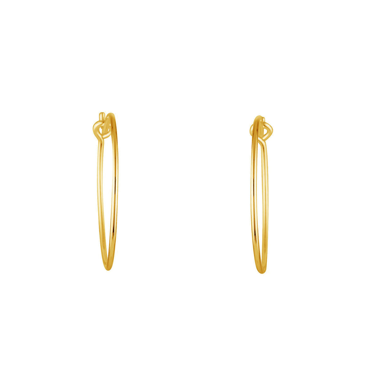14K Gold Medium Hoop Earrings for Women - Classic Everyday Wear, Gift for Her, Perfect for Work, Parties & Special Occasions