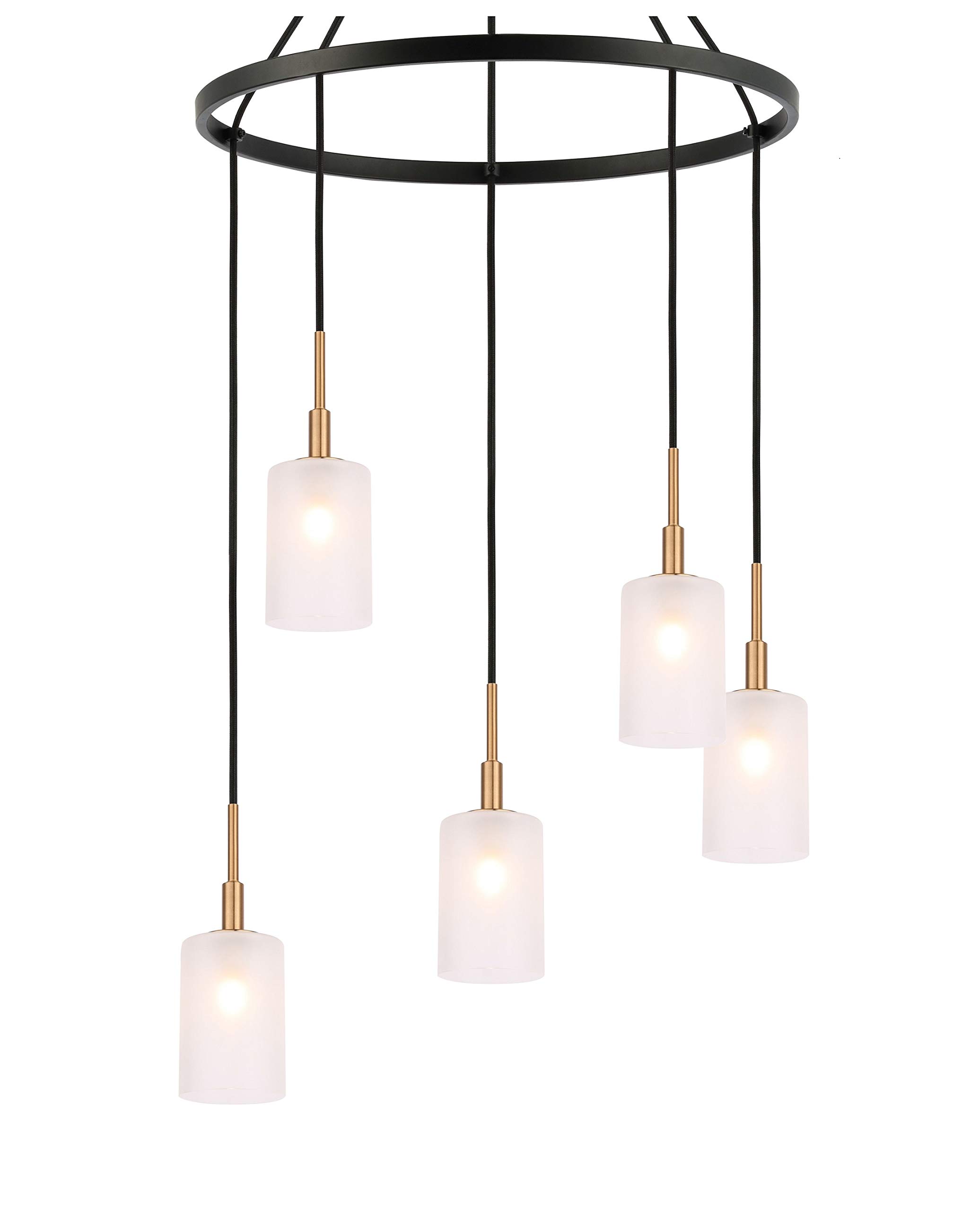 21028CBZLE-C10455 Brass/Bronze Pendant Chandelier - Elegant Ceiling Light Fixture for Dining Room, Kitchen Island & Bedroom Lighting