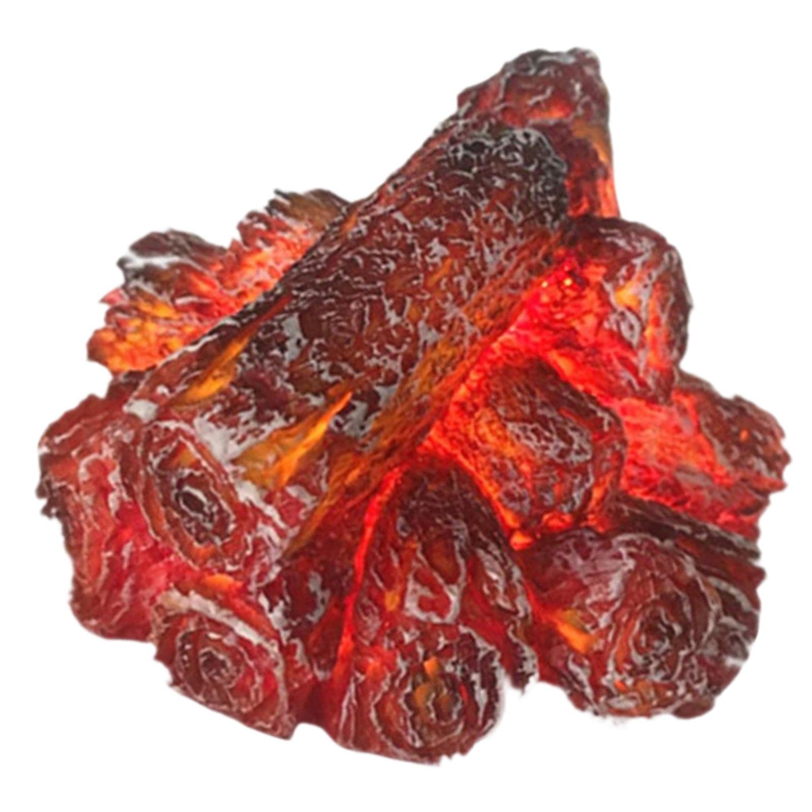 FAKEME Realistic LED Flame Effect Charcoal Lamp - Decorative Tabletop Lamp with Simulation Fire for Christmas, Festivals, Home & Office Decor | Perfect for Holiday Centerpieces, Mantel Displays & Cozy Ambiance