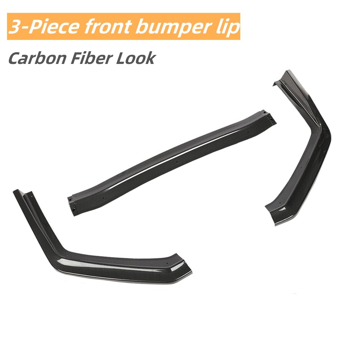 3PCS Carbon Fiber Front Bumper Lip Spoiler & Diffuser Splitter for 2015-2020 Subaru WRX STI Sedan - CS-Style Aero Kit for Enhanced Performance & Aggressive Look (Perfect for Racing, Car Shows & Street Tuning)