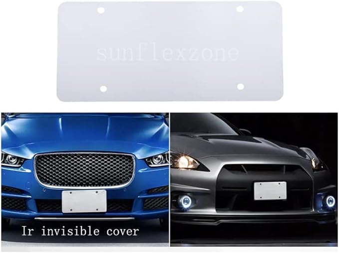 Premium USA-Made Transparent Nanotechnology Reflective License Plate Frame - Durable License Plate Protector Cover (1PC) - Protect Your Vehicle Tag from Damage & Theft - Ideal for Cars, Trucks & SUVs