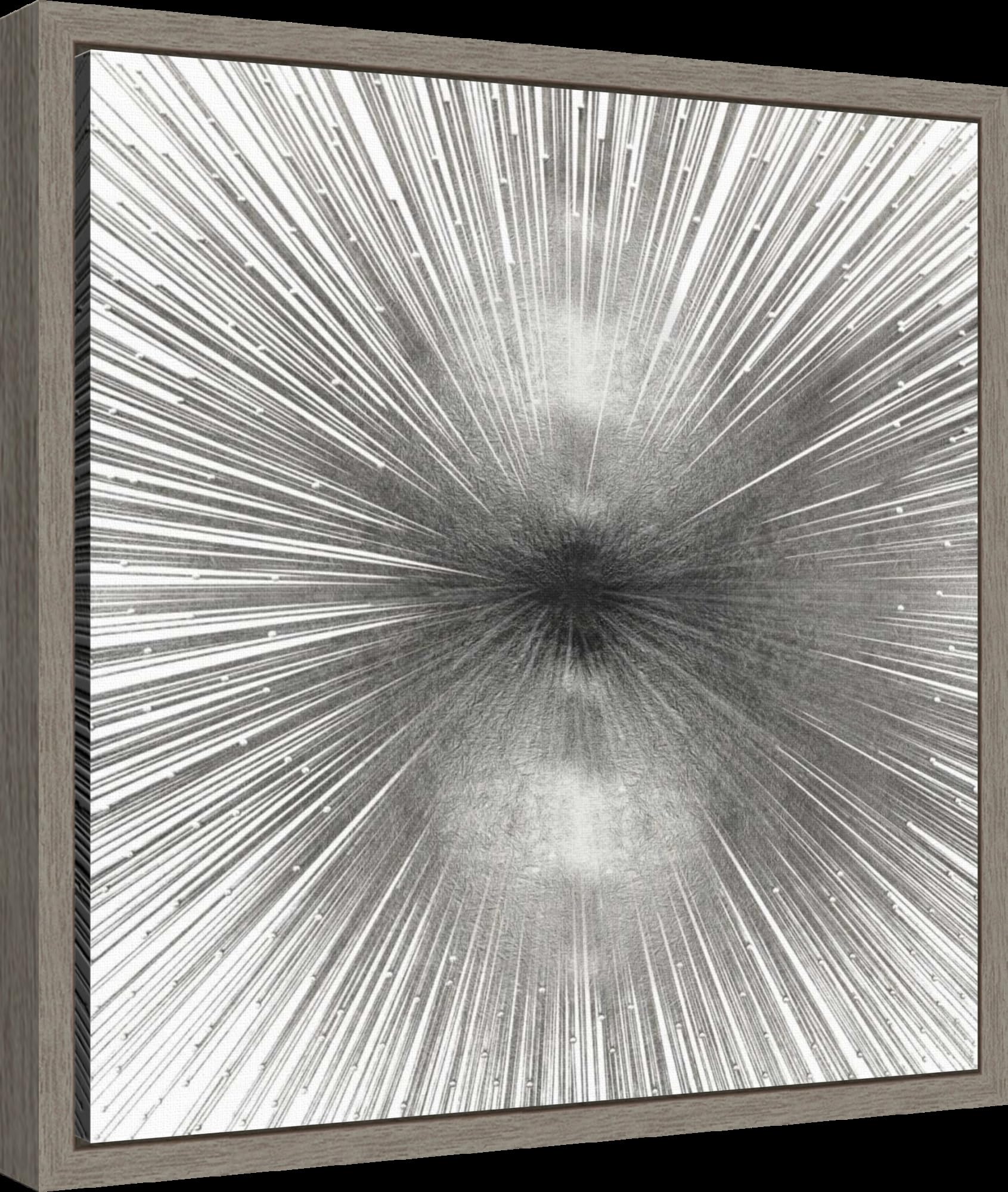 Amanti Art 16x16 Inch Framed Canvas Wall Art - Radiant Silver Abstract Painting by Abby Young, Country Rustic Decor for Living Room, Bedroom, Bathroom | Perfect for Home, Office & Gift Giving