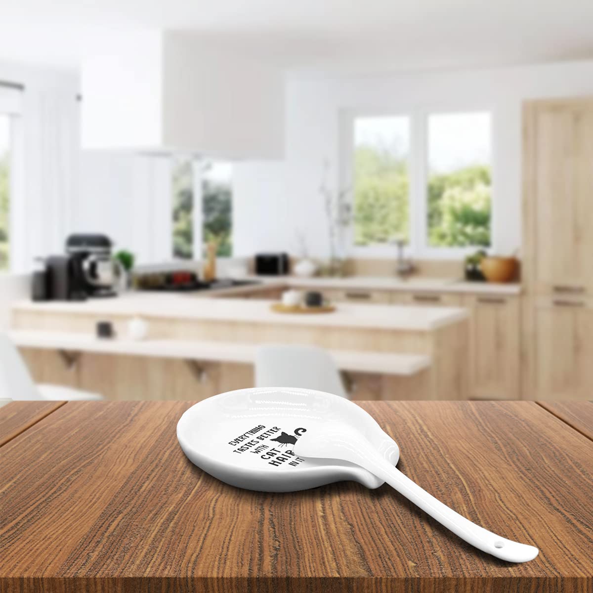 Littlefa Cat Spoon Rest - Ceramic Coffee Spoon Holder for Stovetop - Funny Cat-Themed Kitchen Accessory - Perfect for Coffee Station & Tea Bar - Ideal Gift for Cat Lovers (Use for Holding Spoons While Cooking or Serving Coffee/Tea)